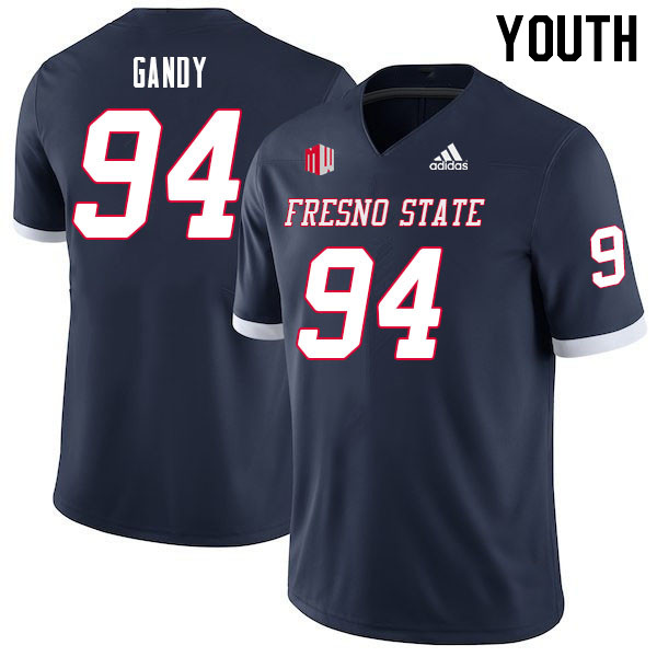Youth #94 Julius Gandy Fresno State Bulldogs College Football Jerseys Sale-Navy